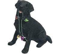 Sandicast Black Labrador Retriever with Holiday Lights Christmas Ornament, Multicolor (XSO012)