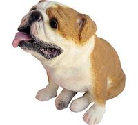 Sandicast Sculpture, Medium, Sitting Fawn Bulldog