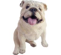 Sandicast Sculpture, Small, Sitting White Bulldog