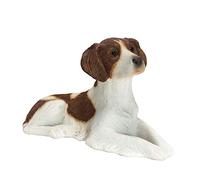 Sandicast Small Size Orange and White Brittany Spaniel Sculpture, Polyresin, S