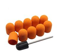 Sanding bands 10 Pcs With Bit Nail Drill Bits For Foot File Callus Remover Manicure Pedicure Nail Polisher for Polishing(Orange 180Grit)