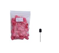 Sanding Bands 50pcs Caps Nail Drill Bit With Mandrel Pedicure Manicure Remove Dead Skin Professional Foot Care Clean Tool(10-15Pink 80)