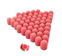 Sanding Bands 50Pcs Plastic Base Pink Caps With Grip Pedicure Care Polishing Sand Block Drill Accessories Foot Cuticle Tool for Manicure(80 Grit)