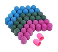 Sanding Bands Caps, Nail Art Sanding Bands Multicolor 13x19mm Pack of 5/10/20 pcs(Hot Pink)