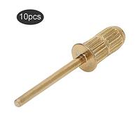 Sanding Bands for Nail Drill, Nail Drill Bits Nail Drill Heads 10pcs 2.35mm Nail Sanding Band Mandrel Sanding Bits for Nail Drill for Electric File Nail Sanders Manicure (Gold