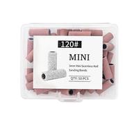 Sanding Bands Nail, Drill Manicure Supplies, 50-Pieces Nail Drill Bands with Fine Grit, Mini Sanding Band with Durable Material, Nails Accessory, for Traveling Business Trip Party Indoor School