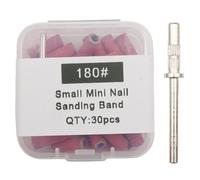 Sanding Bands Shaft 3/32" Nail Drill Bits SandBands Dead Skin Calluses Gel Remove Tool Set(Pink 180 grit set)