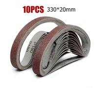 Sanding Belt Kit Ten Pieces in the Dimension of 20x330mm Featuring a Full Spectrum of Grits Ranging from Coarse to Fine (60#)
