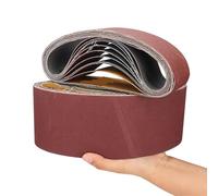 Sanding Belts, 10 Pcs 100x610mm 40-320 Grits Sandpaper Abrasive Bands for Sander Power Rotary Tools Belt Sander(100)