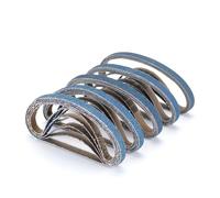 Sanding Belts 10 x 330 mm 5 Different Grits Each 5 x 40/60/80/100/120/180/240/320 for Compressed Air Belt Sander, Polishing Metal, Power File Sandpaper Set of 25