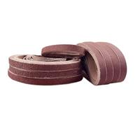 Sanding Belts 10 x 330 mm, 8 Different Grits, 10 x 40/60/80/120/180/240/320/400, Sanding Belt Set, for Compressed Air Belt Sander, Polishing Metal, Wood, Finger Sander (Pack of 80)