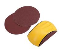 Sanding Block Hook/Loop with 3 Discs Yellow 85 x 150 mm 3 Pads/Discs DA Sil231