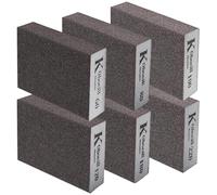 Sanding Block Sanding Sponges Coarse/Medium/Fine/Superfine Wet and Dry Dual-use Abrasive Pads Washable and Reusable sandpaper for Wood Walls Metal 60, 80, 100, 120, 180, 220 Grit (6 Pcs)