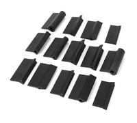 Sanding Block Set, Flexible Rubber, 14PCS, Black, Three Shapes, Contour Polishing Pad - Saves Time, Versatile Use, Ideal for Woodworking & Auto Care