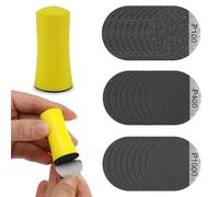 Sanding Block Velcro Set, Wet/Dry Hand Sanding Block with 100/400/1000 Grit Sandpapers for Crafts, Polishing
