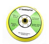 Sanding Disc Backing Pad for Pneumatic DA Sander, 1-6 Inch Polishing Backup Plate with M6/M8 Thread, 12000 RPM Orbital Sander Accessory for Wood M(6 inch)