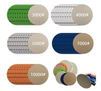 Sanding Disc Sandpaper, 50Pcs 5 Inch Hook & Loop Sandpaper, 3000 4000 5000 7000 10000 Grit,Round Silicon Carbide High Grit Wet Dry Sand Paper for Orbital Sander Auto, Wood or Metal Polishing