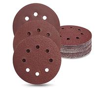 Sanding Discs Hook and Loop Mixed Grit, 8 Hole 125mm Round Sandpaper Pads Set Compatible With Random Orbital Sander