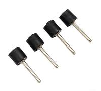 Sanding Drum Kit for Rotary Tools, 10Pcs Aluminum Oxide Abrasive with Small/Big Rod and Circle Options, Red Black Compatible with Metal Wood Sculp(Big Rod)