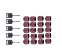Sanding Drum Kit for Rotary Tools, 25-Pcs Abrasive Grinding Heads with Mandrels, /2-Inch Sanding Sleeves for Metal Polishing, Wood Carving, Deburring and DIY Finishing(320 Grit)