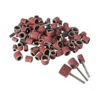 Sanding Drum Kit with 102pcs 80 Grit Sanding Bands and Rubber Mandrels for Rotary Tools