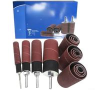 Sanding Drum Set, 20pcs Sandpaper Ring Sanding Sleeve for Rotary Tool Metal Rust Removal Wood Sanding Polishing Grinding(A)