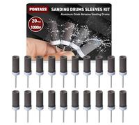 Sanding Drums for Rotary Tool Sanding, 20pcs 1000 Grits Sandpaper Sticks Set for Dremel Rotary Tool Accessories, Sanding Bits kit Meet More Needs for Metal Rust Removal/Jade Polishing/Stone Grinding