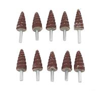 Sanding Flap Wheel Set, 10PCS 6MM Shank Tapered Cone Grinding Head Sandpaper Polishing for Drill Rotary Tool for DREMEL Metal Wood Grit(20mm)