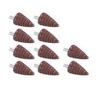 Sanding Flap Wheel Set, 10PCS 6MM Shank Tapered Cone Grinding Head Sandpaper Polishing for Drill Rotary Tool for DREMEL Metal Wood Grit(25mm)