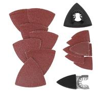 Sanding Kit, 82pcs Oscillating Multi Tool Sand Pad Universal Grinding Disc Kit Carbon Steel Sand Paper Set for Wood Plastic Soft Metal Polishing