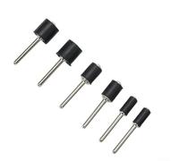 Sanding Mandrel Set with 1/8 Inch Shank, 6-Piece Rubber Drum Holders in Multiple Sizes for Rotary Tools, Woodworking, Fibreglass and Metalwork