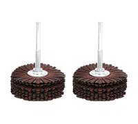 Sanding Mop Flap Wheels 2 Pcs, 120/240 Grit, 1/4 Inch Shank, Wood Finishing, Deburring, Metal Polishing