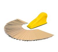 Sanding Mouse Mini Detail Sander with 50 Pre-Cut Gold Sanding Strips • 10 Each of The Following Grits are Included: 80, 120, 150, 220 and 400