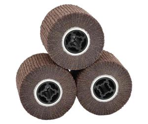 Sanding Rollers 3pc Brown Synthetic Fibre 12x12x10cm Lockable Cam Key HeavyDuty