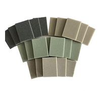 Sanding Sponge - BE-TOOL Abrasive Blocks Flexible Foam Sandpaper Sanding Blocks with Wet and Dry Fine 300-400# Double Sided Sanding Pads All Purpose Sandpaper (6 Blocks)