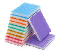 Sanding Sponges 12 Pack,Soft Flexible Wet Dry Sand Paper Brick,Hand Sanding Blocks, Fine Assortment Grade,PU Foam Sanding Pads for Wood, Crafts,Drywall,Metal,Paint,Auto Body Repair,Pottery