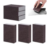 Sanding Sponges 6Pcs Carborundum Brush Emery Sponge Wet and Dry Dual-use Washing Kitchen Cleaner Tool Remove Stubborn Stain Home Dish Bathroom Cleaning Pads