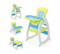 SANDINRAYLI High Chair, Toddler Highchairs for Babies and Toddlers, Convertible 3 in 1 Baby Chair for Eating, Adjustable Baby Feeding Chair, Easy to Clean Hogh Chair for Girls & Boys, Green