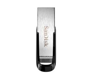 SanDisk 126905 Ultra Flair 32 GB USB 3.0 Flash Drive, Upto 150MB/s read - silver/Black
