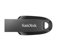 SanDisk 128BG Ultra Curve USB 3.2 Flash Drive, USB Stick, memory stick up to 100 MB/s read speeds, RescuePRO data recovery software, keyring loop, Black