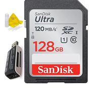 SanDisk 128GB Ultra Class 10 SDXC UHS-I SD Memory Card for Canon EOS Rebel T8i T7i T7 T6i T6S T6 T5i T5 T3i SL2 SL1 EOS 90D 80D 77D 70D EOS 9000D 800D 760D 750D DSLR Camera + Accessories