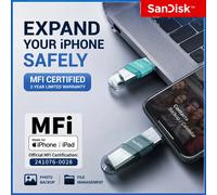 SanDisk 128GB USB Flash Drive High Speed for iOS Phone Tablet Computer Photo Storage Expansion U Disk for Laptop Mac Windows PC.