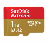 SanDisk 1TB Extreme microSDXC with Adapter - Up to 160MB/s Read, 90MB/s Write, U3/V30, A2, 4K UHD SDSQXA1-1T00-GN6MA