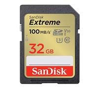 SanDisk 32GB Extreme SDHC card, up to 100 MB/s UHS-I Class 10, U3, V30