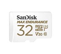 SanDisk 32GB MAX ENDURANCE microSDHC card for IP cams & dash cams + SD adapter up to 15,000 Hours Full HD / 4K videos up to 100 MB/s UHS-I Class 10 U3 V30