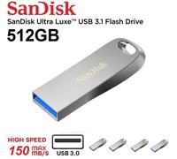 SanDisk 512 GB Memory Stick Ultra Luxe USB 3.1 Metal Flash Pen Drive Backup UK