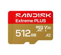 SanDisk 512GB Extreme PLUS 250MB/s UHS-I V30 microSD