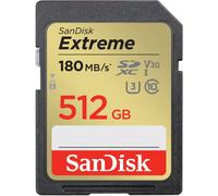 SanDisk 512GB Extreme SDXC card, SD card up to 180MB/s, V30 Memory card, UHS-I,