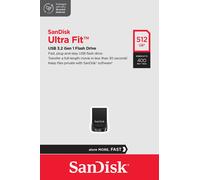 SanDisk Ultra Fit 512GB USB 3.1 USB Flash Drive - Black