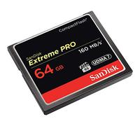 Sandisk 64GB Extreme Pro CF 64GB CompactFlash - Flash Memory (64GB, CompactFlash, 160MB/s, Black)